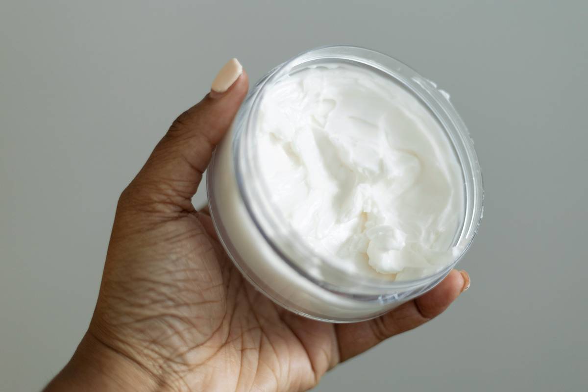 Before and after using top rated cellulite cream showing smoother skin texture on thighs